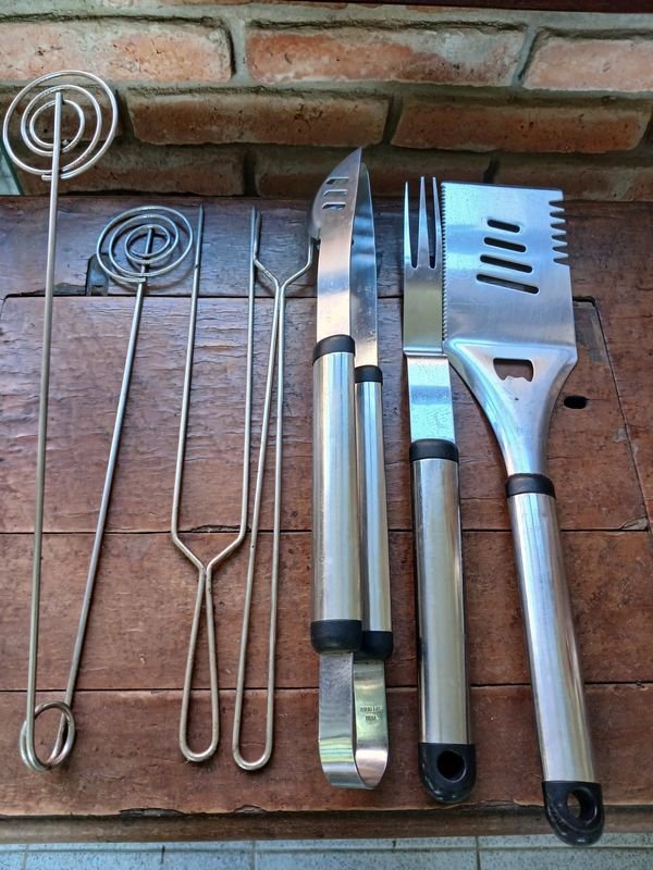 Set de Utensilios para Parrilla de Acero Inoxidable