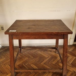 Antigua Mesa de Arrimo Rústica en Madera Maciza - imagen 1