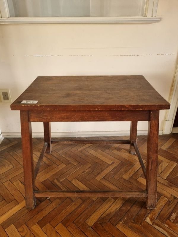 Antigua Mesa de Arrimo Rústica en Madera Maciza