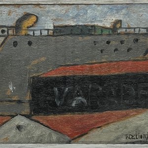 Lote siguiente: Oleo "Barco" de Walter Deliotti sobre cartón, 13 x 17 cm