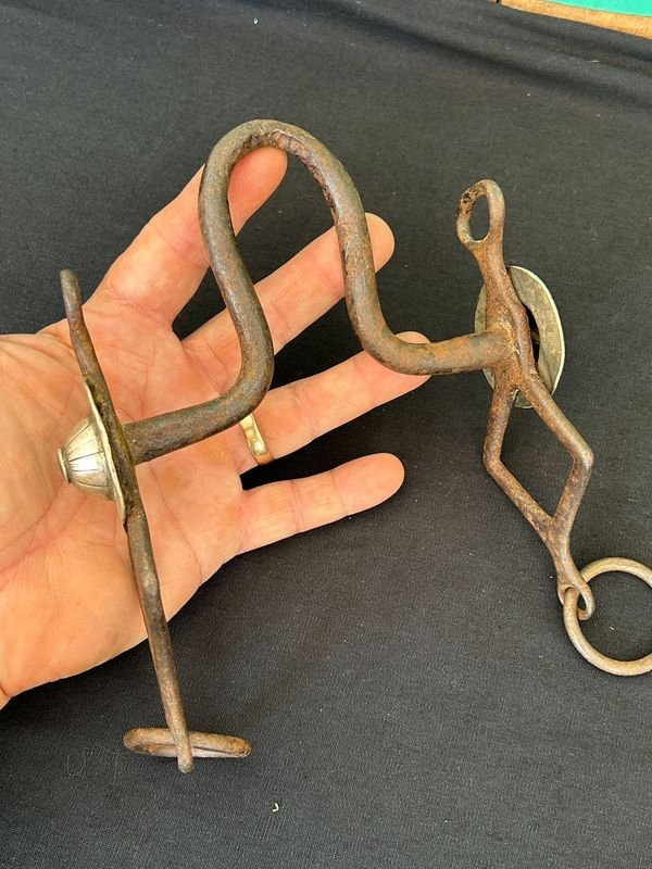 Antiguo freno de vehículo con patas y copas de plata - imagen 4