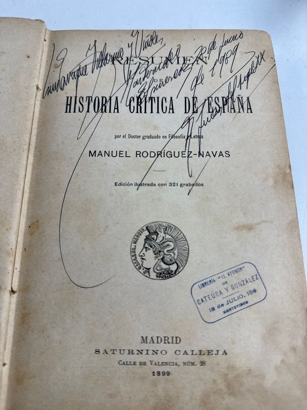 Libro histórico de Manuel Rodríguez - Madrid 1899 - imagen 3
