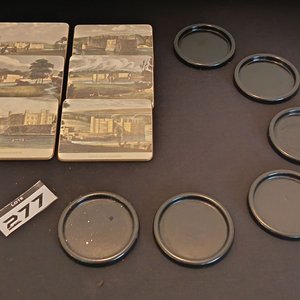 Set Vintage "Leeds Castle" Individuales y Posavasos Colección Inglaterra - imagen 12