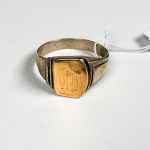 Anillo de Plata y Oro con Diseño Grabado - imagen 3