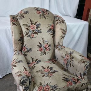 Sillón Bergere Tapizado con Diseño Floreado - imagen 2