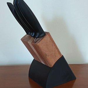Juego de 5 Cuchillos de Cocina Tramontina con Soporte de Madera - imagen 2