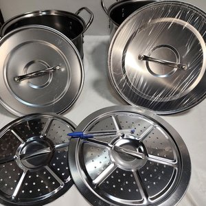 Set de 2 Ollas de Acero Inoxidable con Tapas, Diámetros 28 y 24 cm - imagen 3