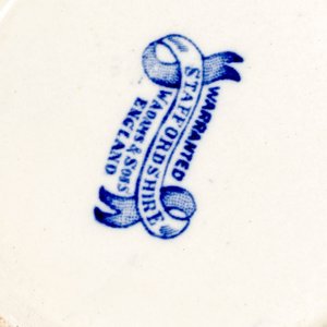 Lechera de Loza Inglesa Staffordshire Azul y Blanca - imagen 4