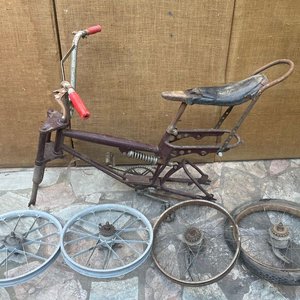 Bicicleta Antigua Top de Niño para Restaurar con Dos Juegos de Ruedas - imagen 2