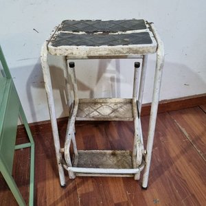 Silla Infantil, Mesa de Luz Verde con Cajón y Escalera Plegable - imagen 4