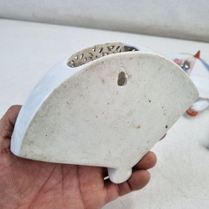 Set de 3 Adornos Orientales de Porcelana para Colgar: Abanico, Paraguas y Busto - imagen 4