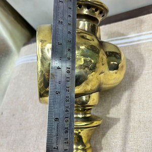 Farol de Carruaje Antiguo de Bronce con Vidrio y Adaptación Eléctrica - imagen 5