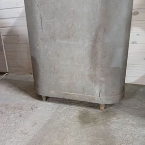 Mueble Antiguo de Guardado Gris con Tapa - imagen 6