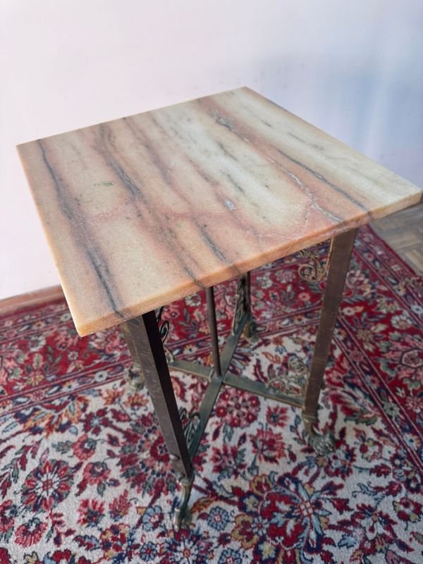 Mesa en bronce con tapa de mármol - imagen 6
