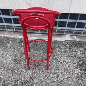 Banqueta Alta Roja Coca-Cola con Respaldo - imagen 3