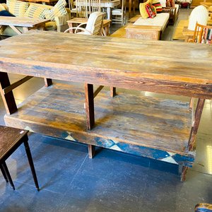 Mesa de Comedor Antigua con Sillas Estilo Luis XV - imagen 1