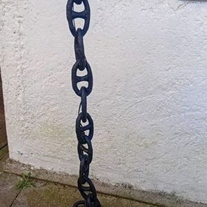 Lámpara de Pie Artesanal con Cadena de Barco Negra, 1.53m - imagen 7