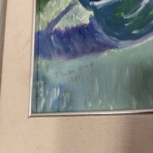 Óleo "Joven Sentado" por Rubén R. Santana Alfonso, Interpretación de Émile Bernard - imagen 8