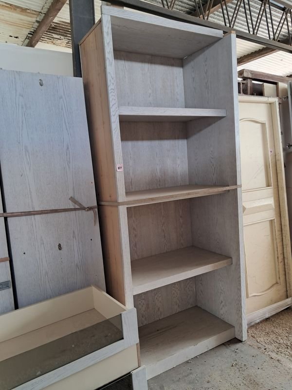 Estantería de Roble Blanco con 4 Estantes