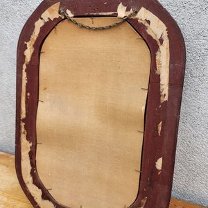 Cuadro Ovalado Antiguo de Vidrio y Madera - imagen 2