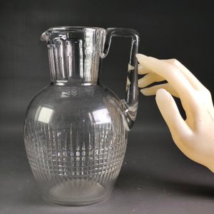 Juego de Jarra y 16 Copas de Cristal Hialino Tallado - imagen 10