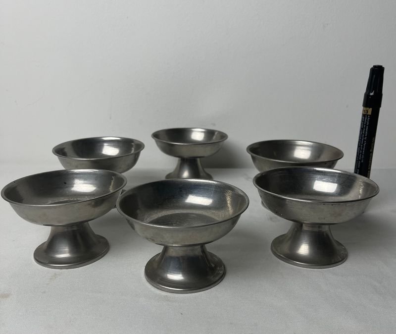 Six Pack de Tazones de Metal Plateado - imagen 2