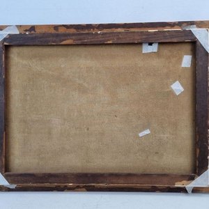 Óleo Antiguo "Escena Urbana con Tranvía" de Carlo Castelfranchi - imagen 6