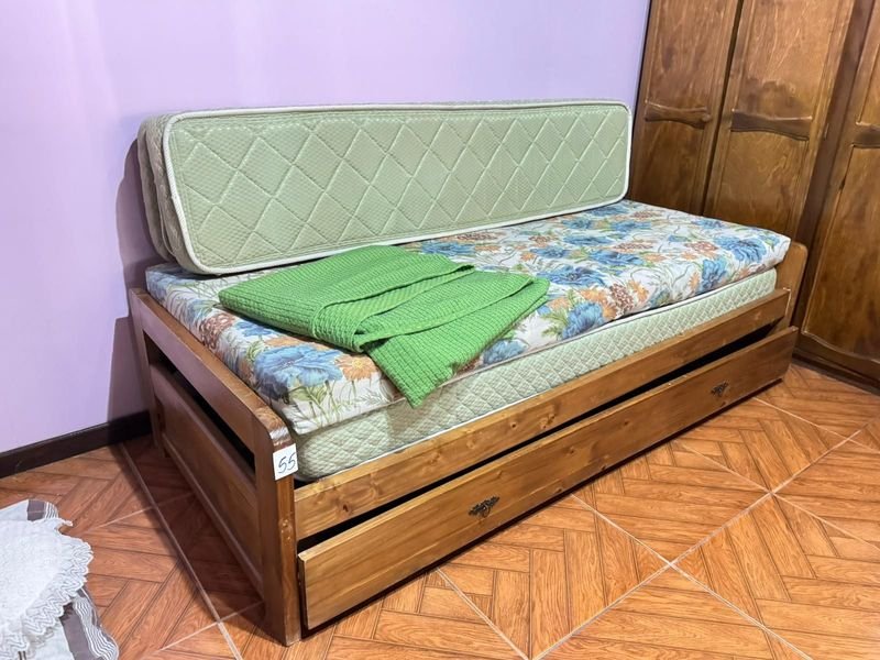 Cama Marinera de Madera con Colchones y Respaldo - imagen 2