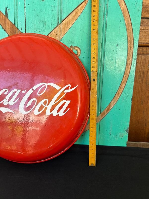 Antigua Pastilla de Coca Cola litografiada chapa Roja - Colección de Iconos - imagen 3