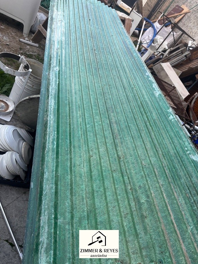 4 Chapas de Fibra de Vidrio Verdes para Construcción