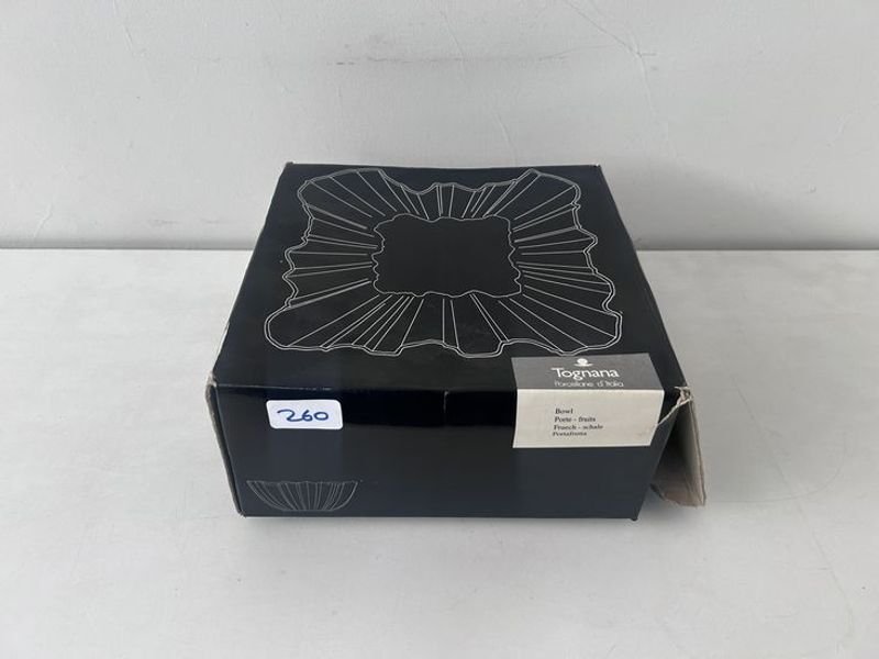 Tazón de porcelana italiana Tognana blanco en caja - imagen 3
