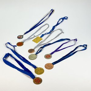 Lote anterior: Lote de 9 Medallas Doradas y Plateadas con Cintas