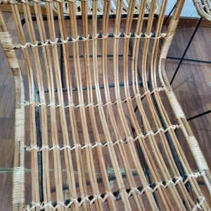Set de 6 Sillas Nórdicas de Hierro y Rattan Natural - imagen 4