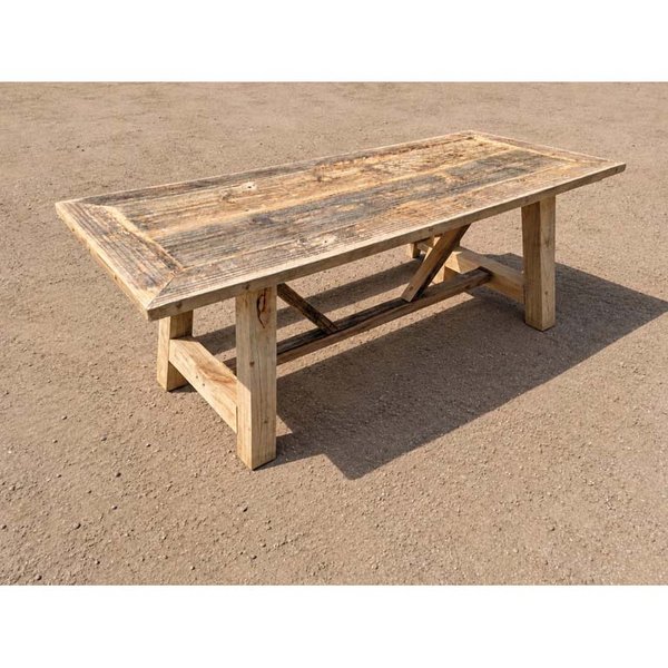 Mesa Rústica de Madera Maciza - 210 x 90 cm