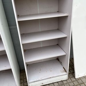 2 Muebles Multiusos Blancos con Estantes y Puertas - imagen 4