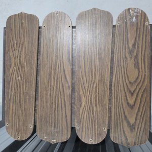 Aspas de Ventilador de Madera con Rejilla Estilo Caña (4 Unidades) - imagen 2