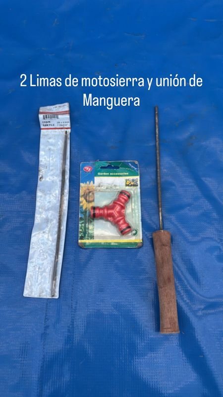 Lote siguiente: Limas de Motosierra y Unión de Mangüera - Equipos para la Construcción