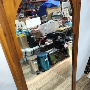 Espejo Biselado con Marco de Madera Estilo Árabe - imagen 3