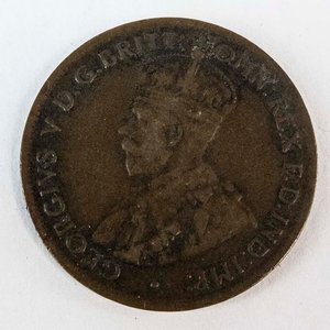 Moneda Australiana de Bronce 1/2 Penny de 1922 - Reinado de Jorge V - imagen 1