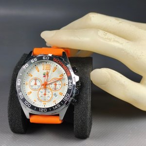 Reloj Swish Cronógrafo Malla Naranja Silicona Nuevo - imagen 5