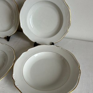 Juego de 5 Platos Hondos de Porcelana Alemana Hutschenreuther Bavaria "Ingeborg" - imagen 4