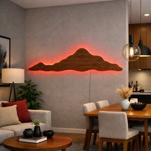 Mueble Decorativo Montaña con Luz LED para Living o Dormitorio - imagen 2