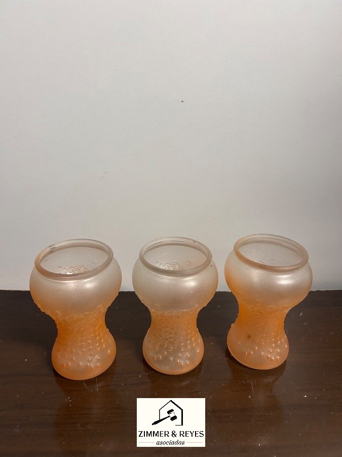 Tres Vasos Coleccionables Naranja