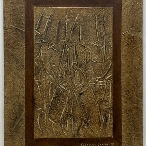Lote siguiente: Obra "Símbolos" de Santiago García - Técnica Mixta sobre Fibra (41 x 30 cm)