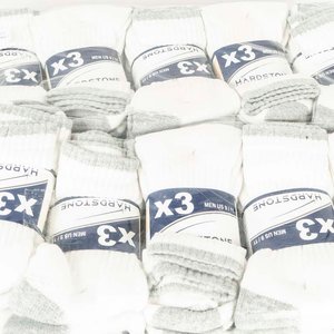 Pack de 60 Pares de Medias Blancas y Grises, Talle W US 7/9 - imagen 2