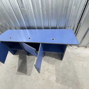 Escritorio de Oficina Azul Grande con 3 Puertas y Cajones - imagen 13