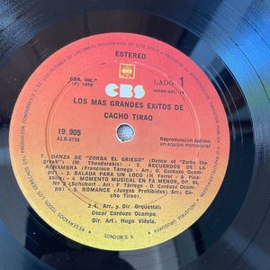 Disco de Vinilo "Los Más Grandes Éxitos de Cacho Tirao" - imagen 2