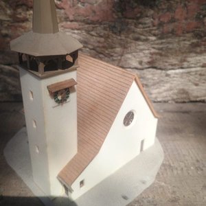 Maqueta Iglesia Pueblo Miniatura Modelismo Ferroviario - imagen 2