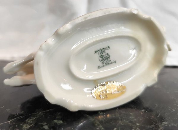 Figurita de porcelana alemana firmada TUTTER con ciervo - imagen 5