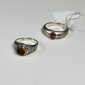 Dos Anillos de Plata 925 con Piedras - imagen 2